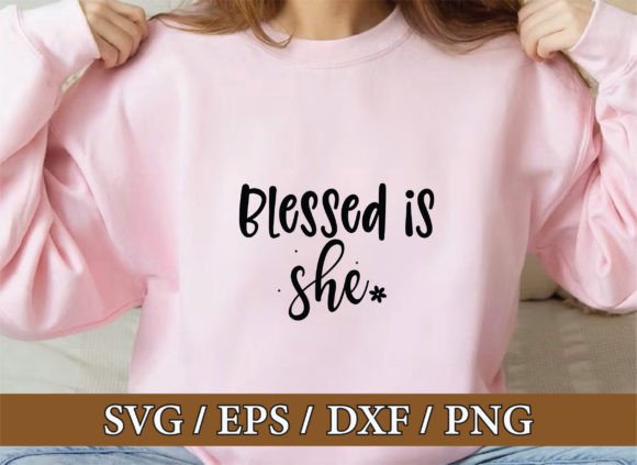 Blessed is She, Christian Svg Bundle for Editorial Impact