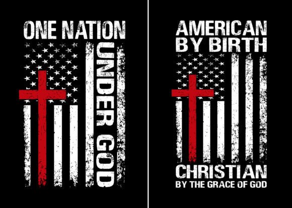 Christian Cross with USA Flag Design: T-Shirt Design Review