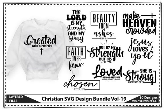 Christian SVG Design Bundle Vol-19 for T-Shirt Designs