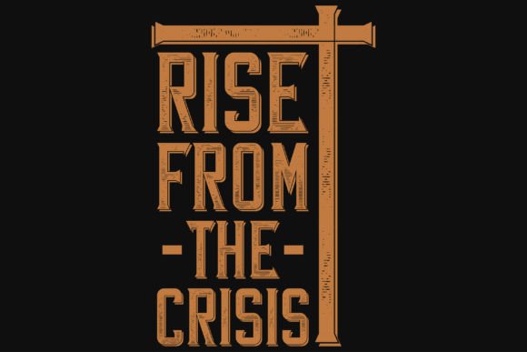 Rise from the Crisis Jesus Tshirt Design for T-Shirt Designs